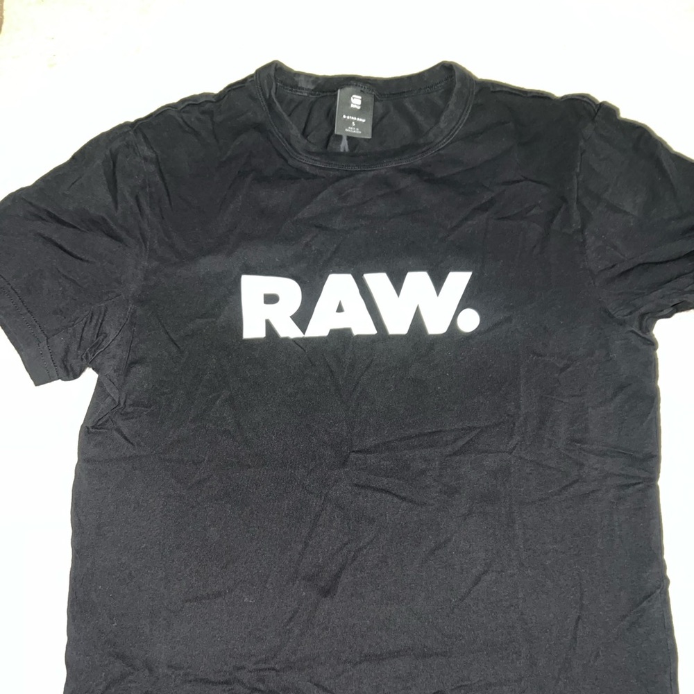 NWOT G-Star Raw Men’s Logo T-Shirt Black White Size S
